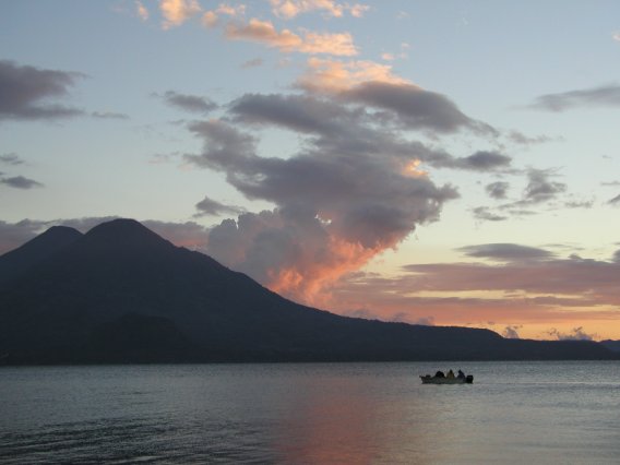 Sunset over Lago de Atitlan