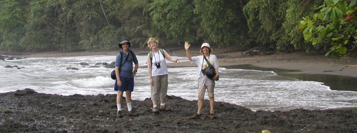 Keith, Kim, and Etta at Parque Nacional Corcovado