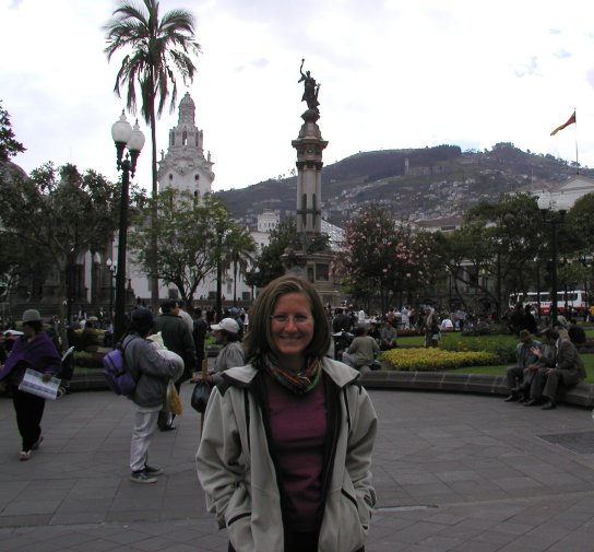 Erin in Plaza de San Francisco