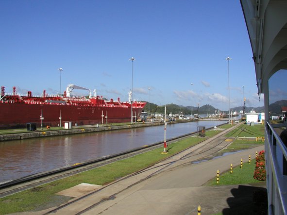 Ship Passing Miraflores Locks
